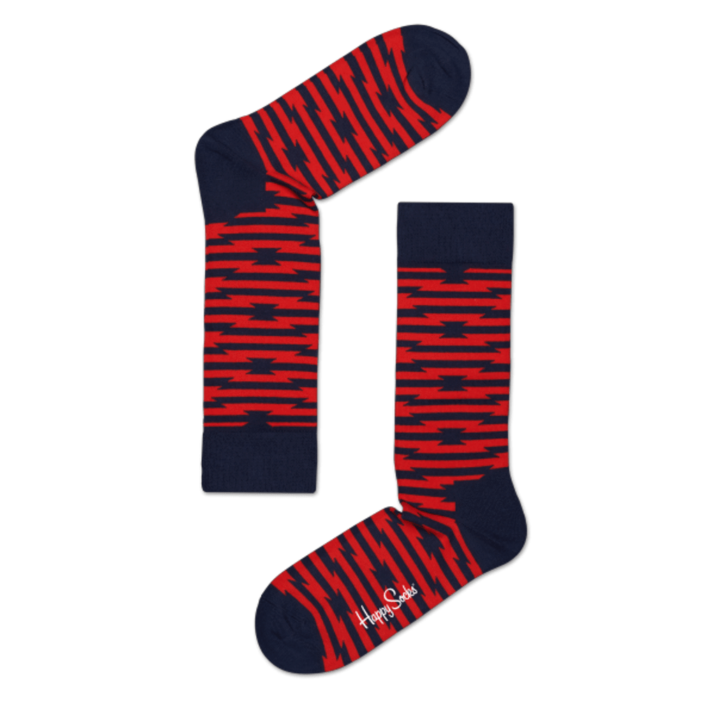 Happy Socks - Calcetines Cables Azul y Rojo - SoyMacho.com
