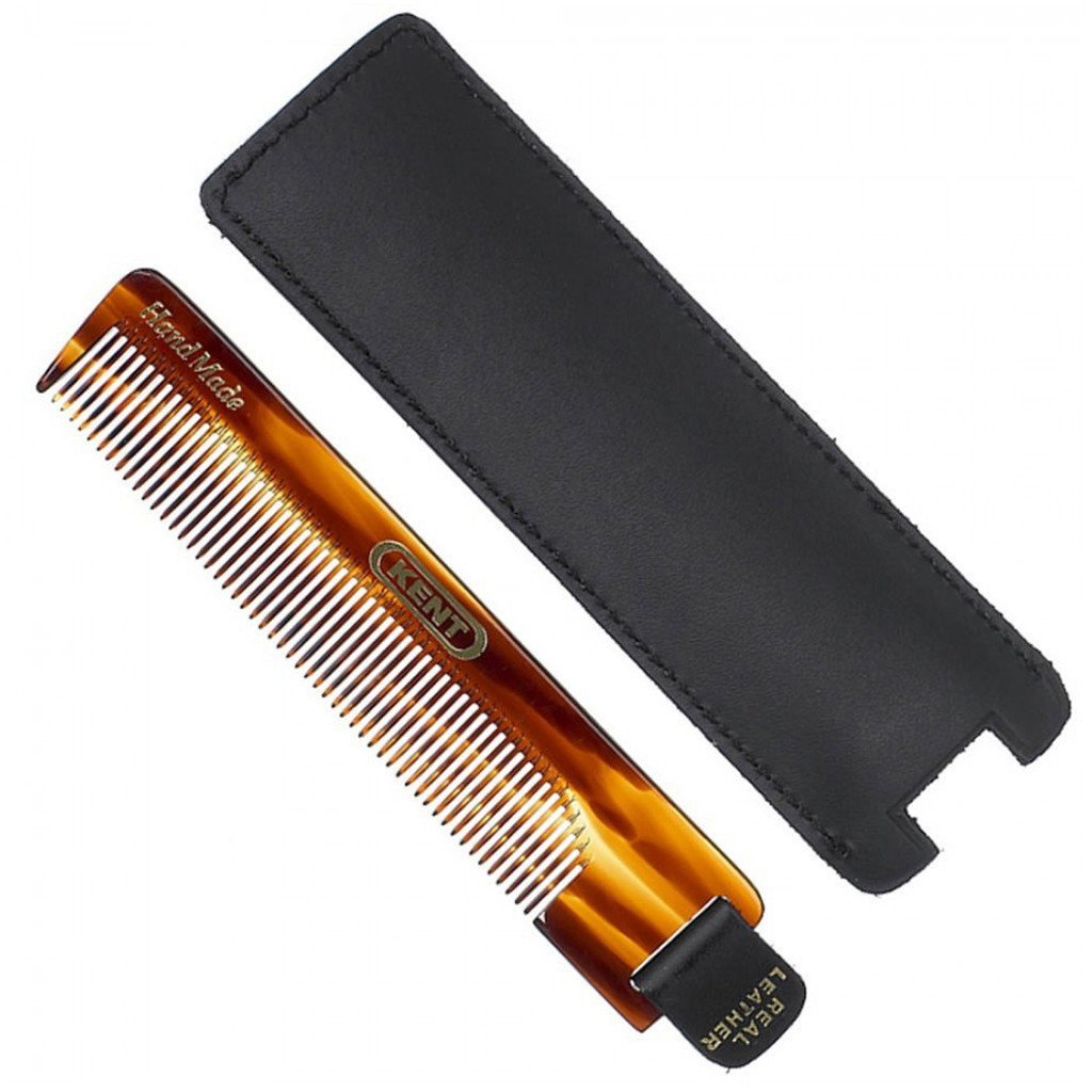 Kent - Peine Diente Fino 120mm con Funda de Piel - SoyMacho.com