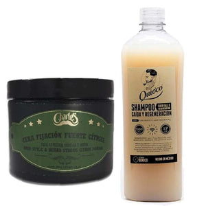 SoyMacho - Kit Shampoo Quio'co Coco + Pomada Charle's Fijación Fuerte - SoyMacho.com
