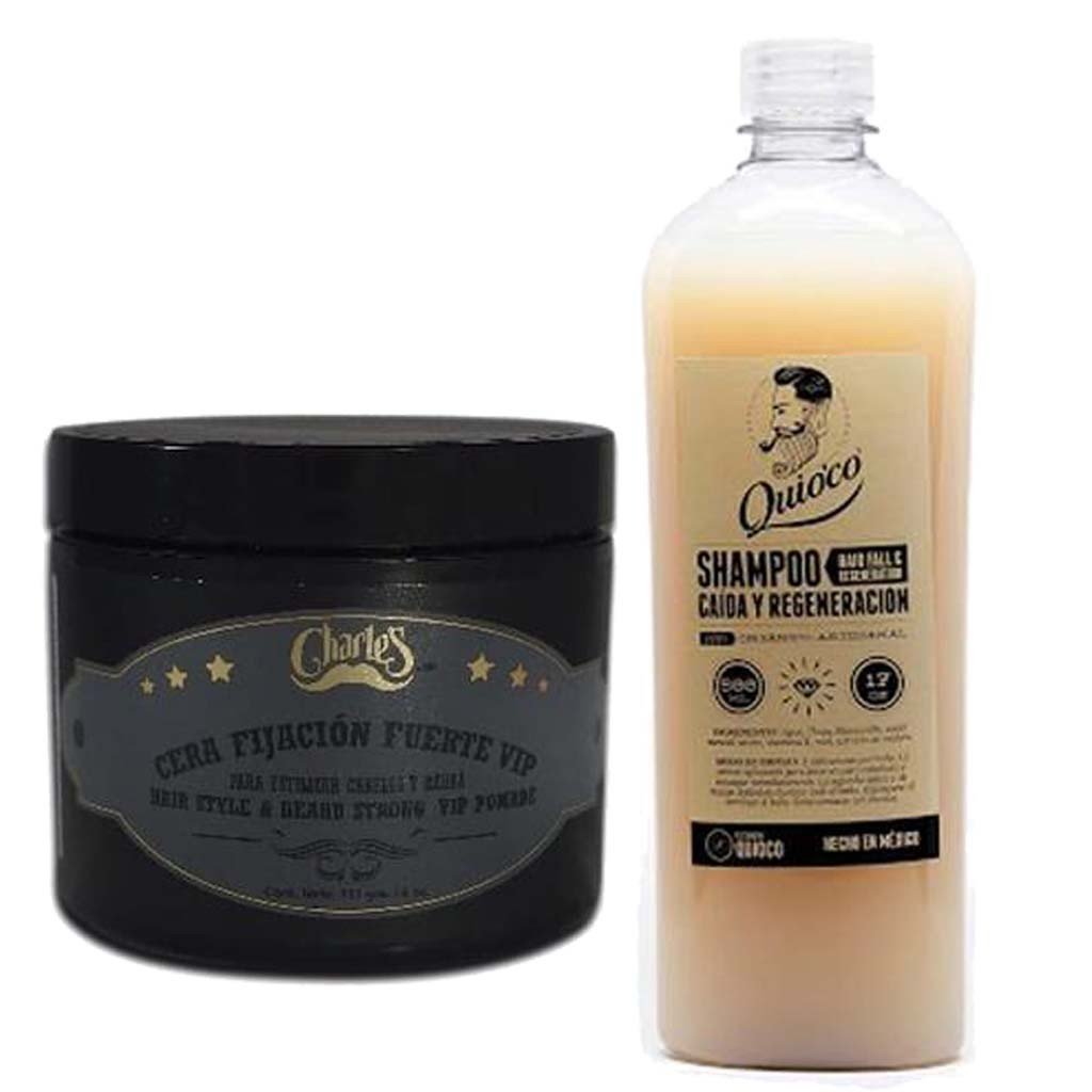 SoyMacho - Kit Shampoo Quio'co Coco + Pomada Charle's Fijación Fuerte - SoyMacho.com