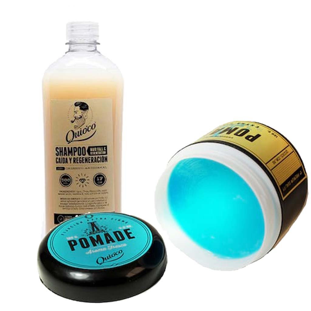 Quio´co - Kit Shampoo Coco + Pomada Extra Firme - SoyMacho.com