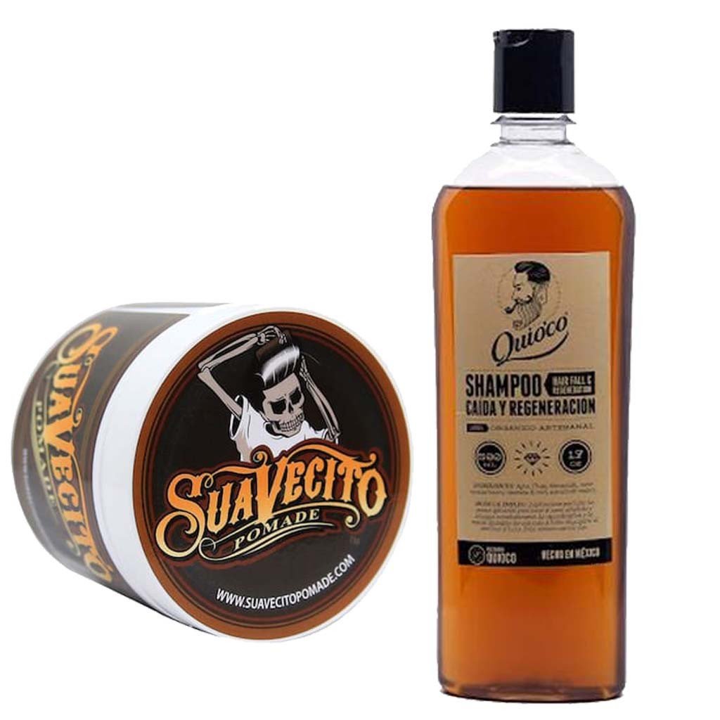 SoyMacho - Kit Shampoo Quio'co + Pomada Suavecito Original - SoyMacho.com