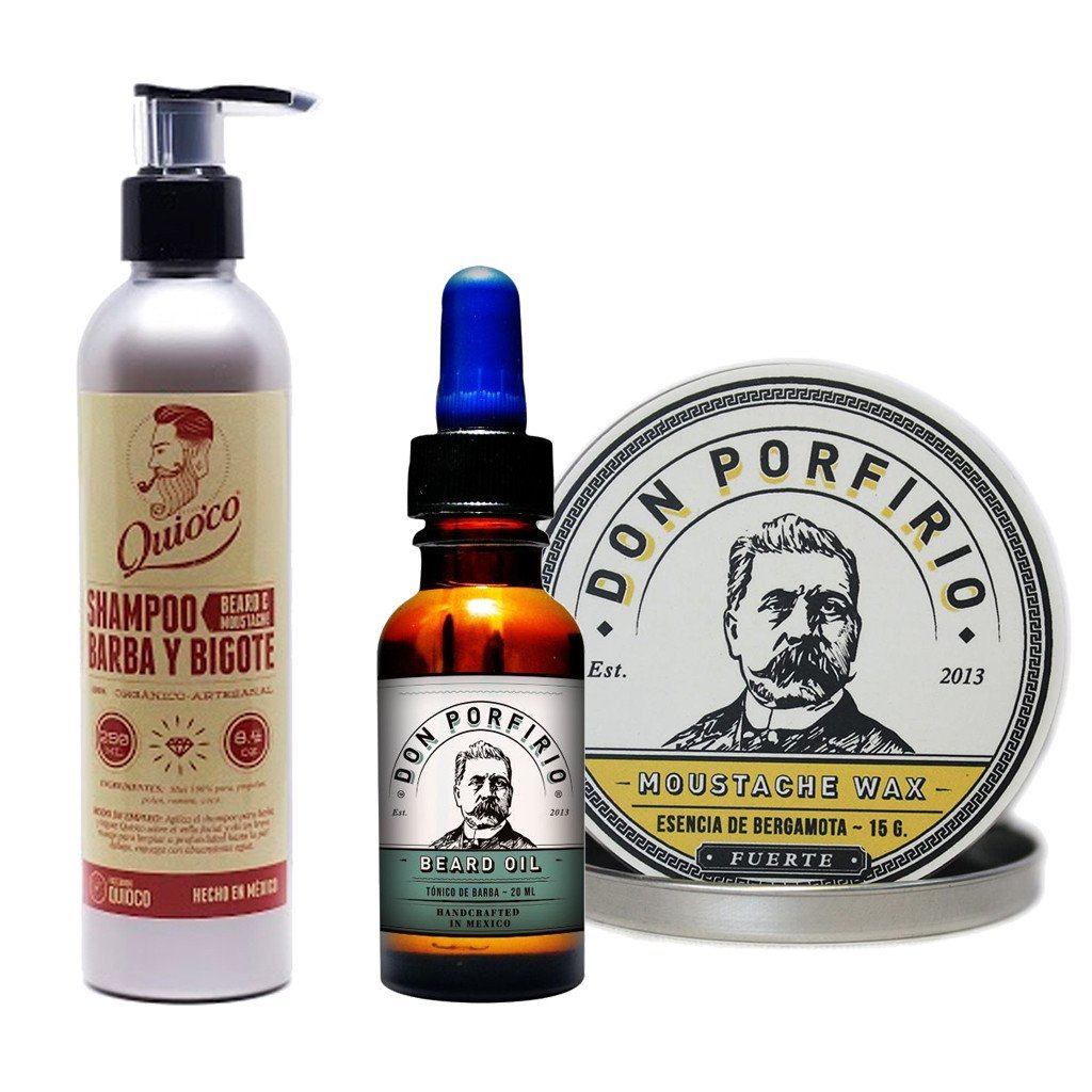 SoyMacho - Kit Shampoo Quio´co + Tonico + Cera Don Porfirio - SoyMacho.com
