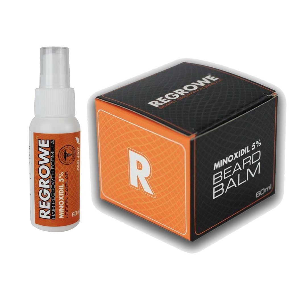 Regrowe - Kit Bálsamo de Crecimiento + Loción Capilar 5% - SoyMacho.com